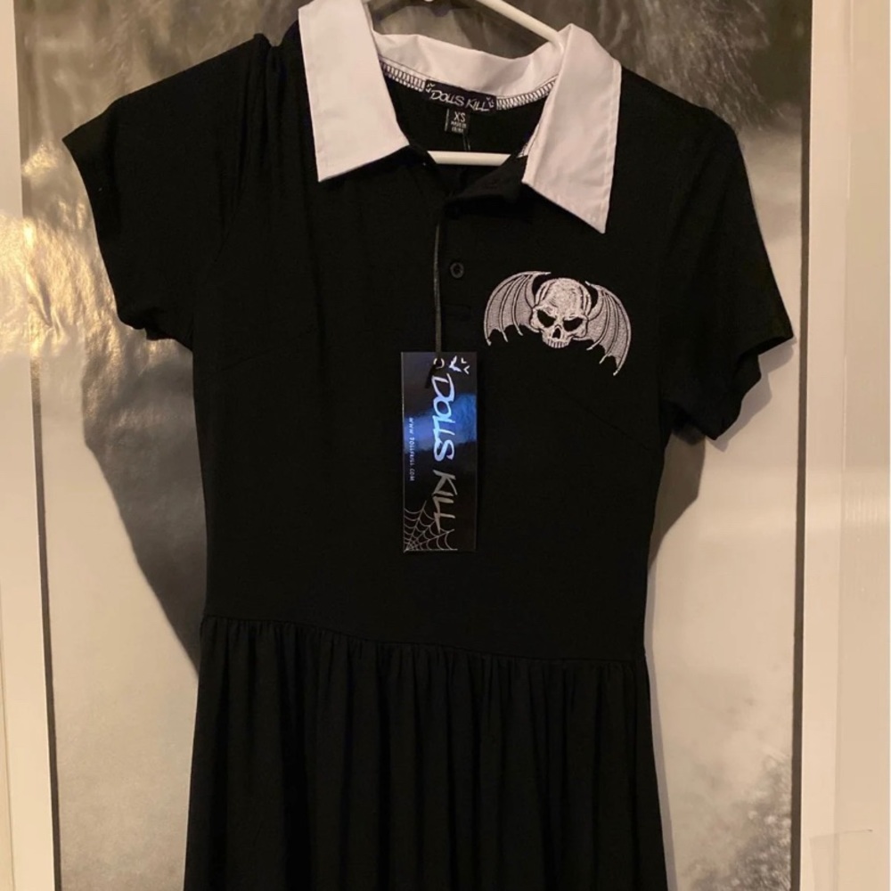 Dolls Kill Black and White Mini Dress